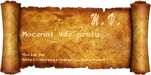 Mocznai Vászoly névjegykártya
